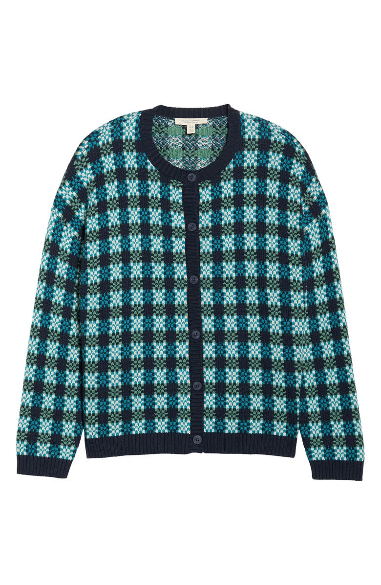 Seasalt Cornwall Kensa Organic Cotton Jacquard Cardigan, Alternate, color, Circlet Maritime Emulsion