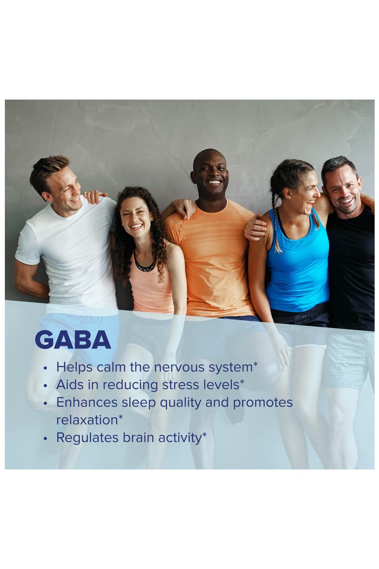 GABA Sublingual Dissolving Tablets Instant Absorb Relaxation Support, Alternate, color, White