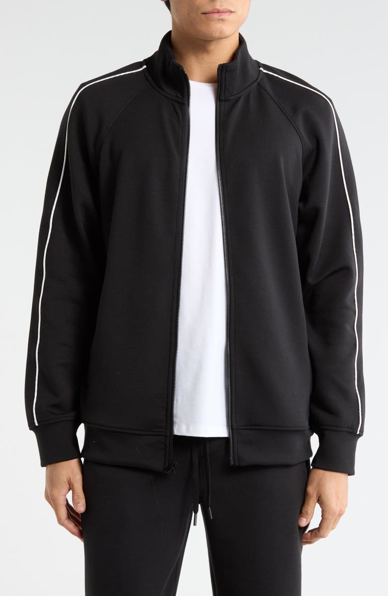 90 DEGREE BY REFLEX Daxton Scuba Jacket, Main, color, Black-White