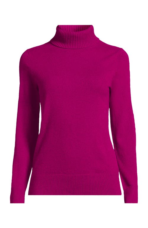 Lands' End Cashmere Turtleneck Sweater In Pink
