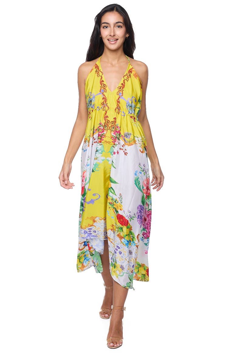 Print Sundress, Alternate, color, YELLOW