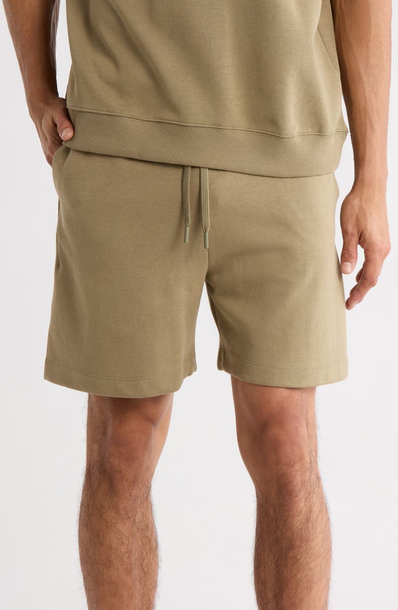 DENIM AND FLOWER Coord Shorts, Main, color, Mid Green