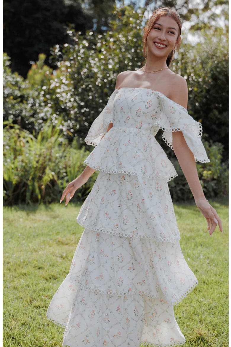 Chapel Maxi Dress, Alternate, color, WHITE VINTAGE FLORAL