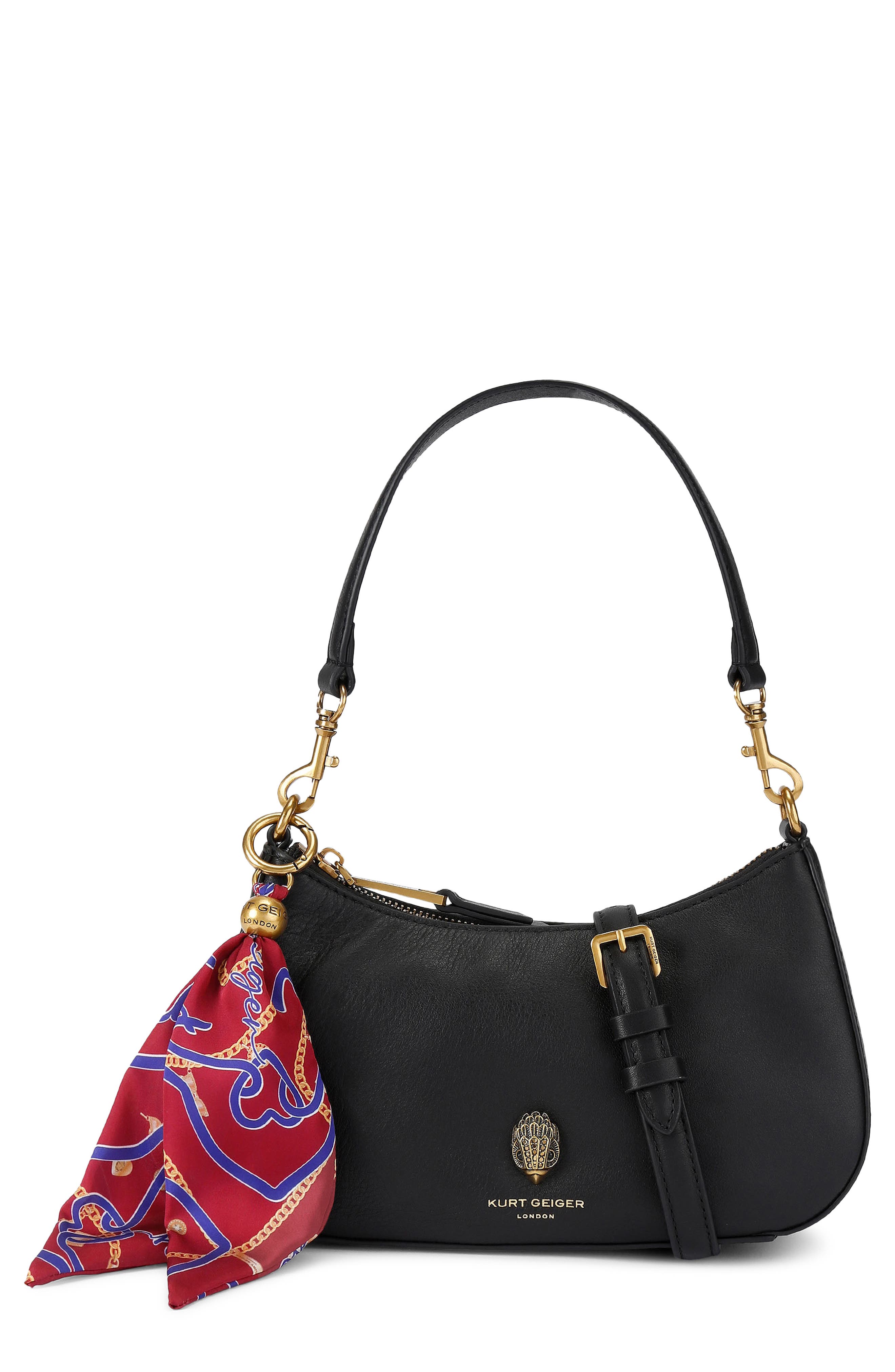Kurt Geiger London Sloane Hobo Crossbody Bag, Main, color, Black