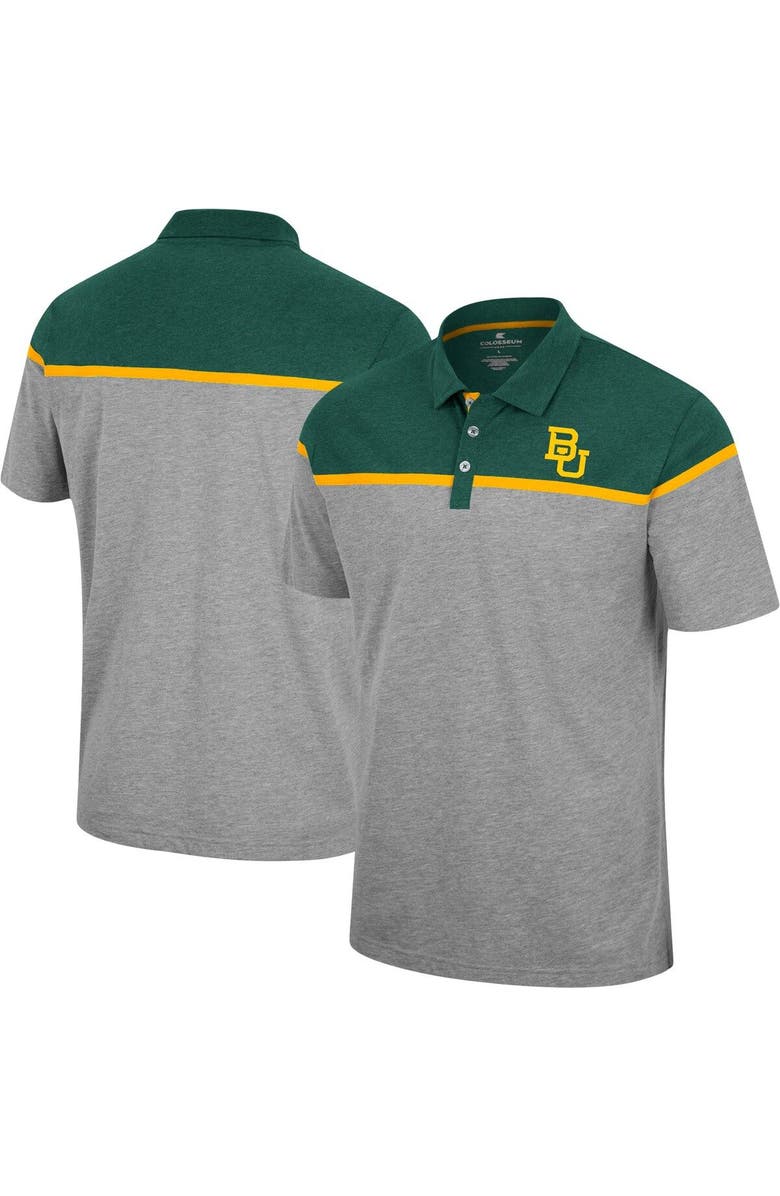 COLOSSEUM Men's Colosseum Heather Gray Baylor Bears Chamberlain Polo, Main, color, 