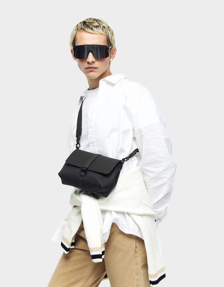 Gaston Luga Spläsh Crossbody - Olive, Alternate, color, Black