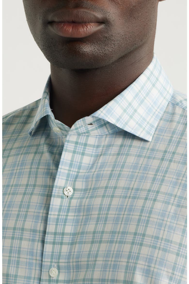 Crown Crafted Tropea Cotton Poplin Button-Up Shirt, Alternate, color, LIGHT WILLOW