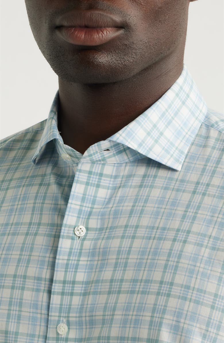 Peter Millar Crown Crafted Tropea Cotton Poplin Button-Up Shirt, Alternate, color, Light Willow
