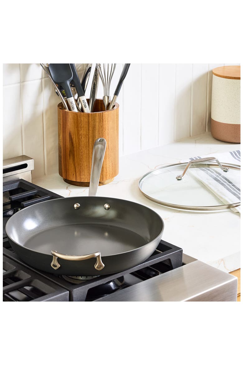 HA1 12-Inch Ceramic Nonstick Fry Pan & Lid, Alternate, color, GRAY