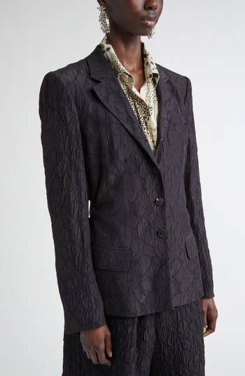 Dries Van Noten Billy Jacquard Belt Back Blazer | Nordstrom