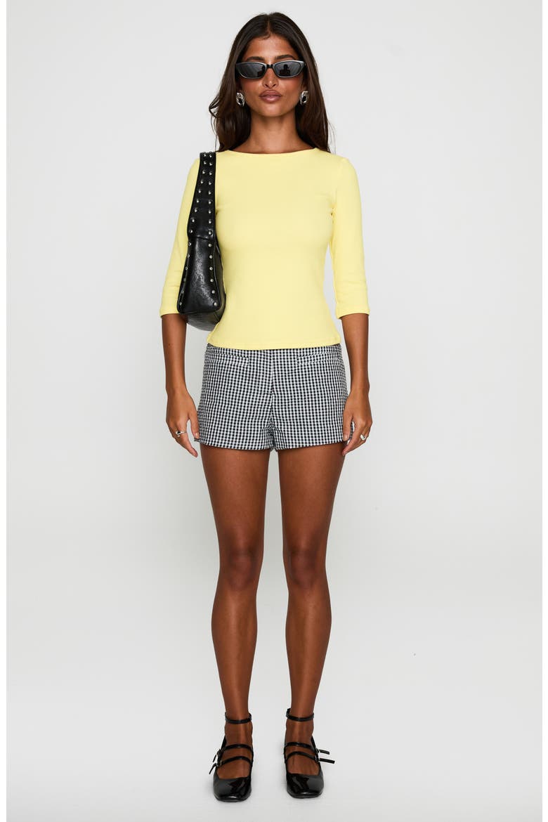 Hot Commodity Micro Shorts, Alternate, color, BLACK GINGHAM