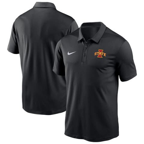 Men's Nike Black Iowa State Cyclones Victory Solid Performance Polo