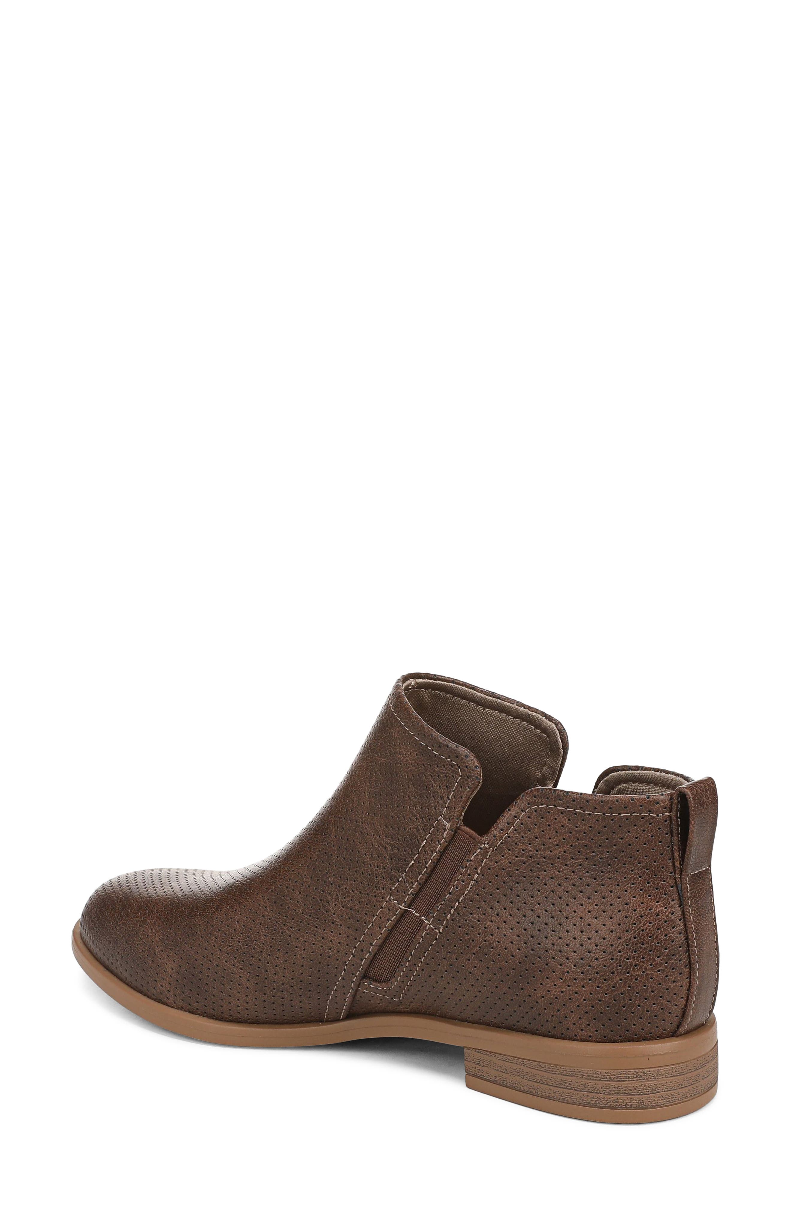 Reverie Faux Leather Bootie, Alternate, color, DARK BROWN FAUX LEATHER