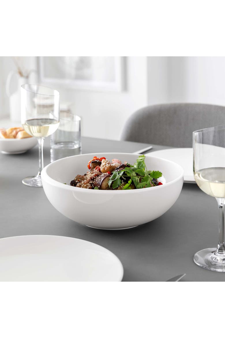 NewMoon Medium Round Vegetable Bowl, Alternate, color, white