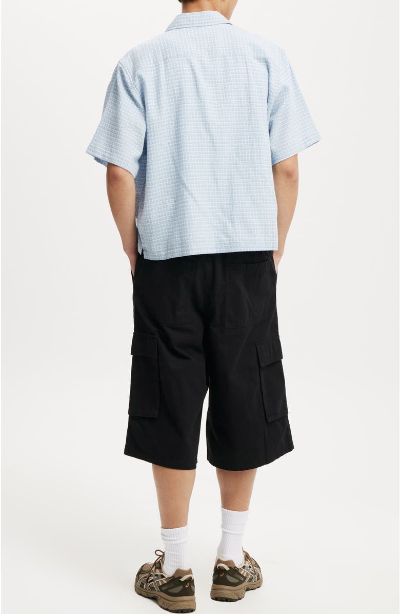 Cotton On Men's Super Baggy Cargo Short, Alternate, color, Washed Black