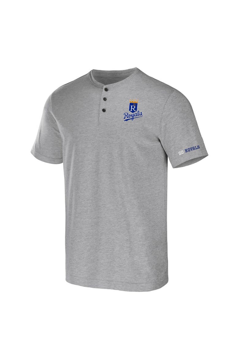 Men's Darius Rucker Collection by Fanatics Heather Gray Kansas City Royals Henley T-Shirt, Alternate, color, Heather Gray