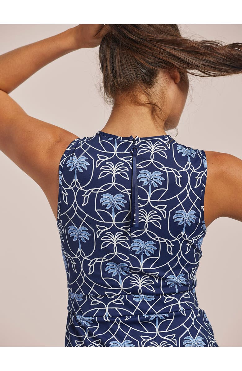 Tori Richard Palm Royale Valeria Romper, Alternate, color, Navy