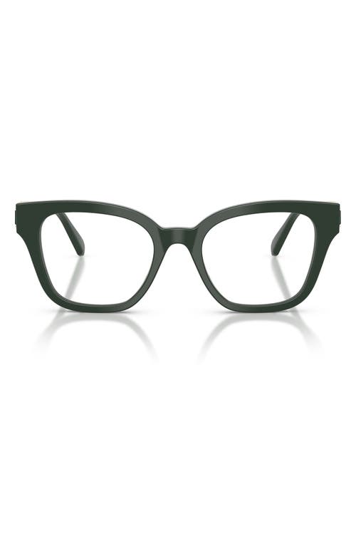 Swarovski 50mm Small Square Optical Glasses In Green