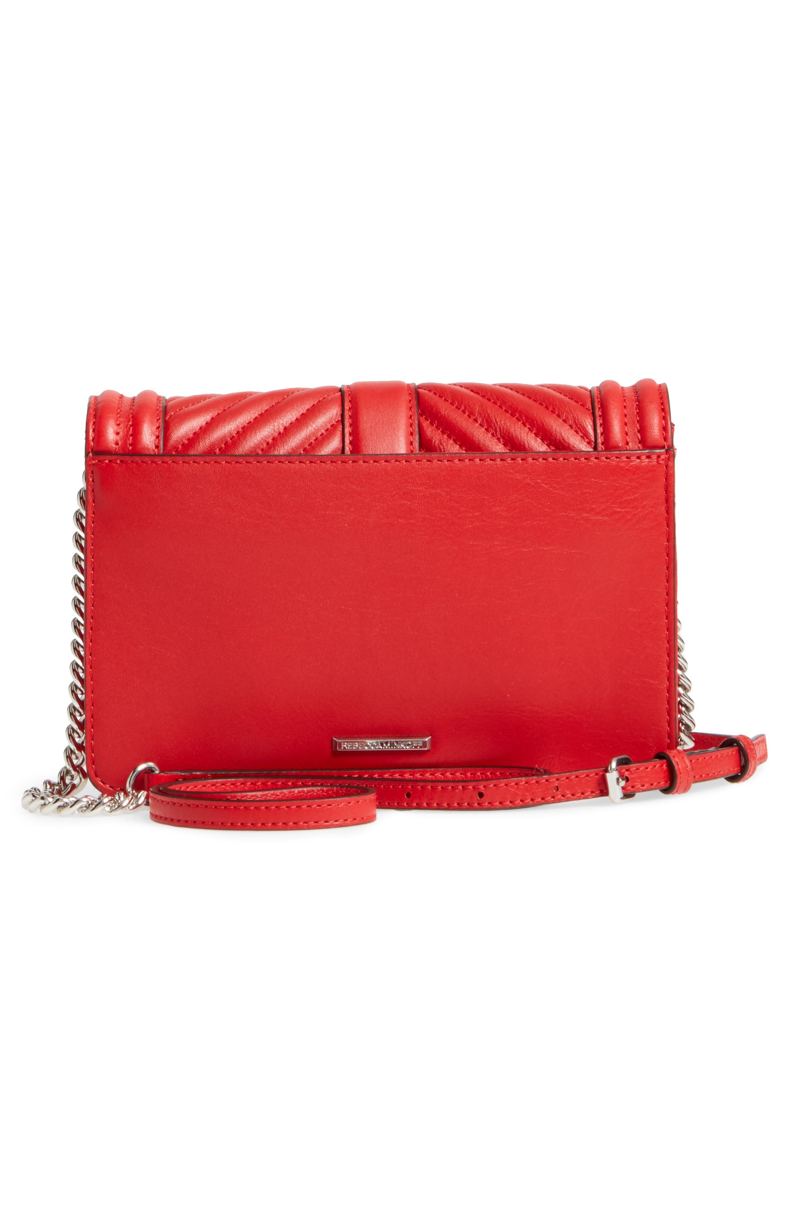 Small Love Quilted Leather Crossbody Bag, Alternate, color, CARNATION RED