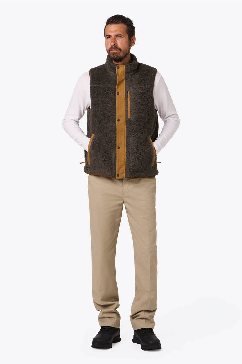 Ranch Heated High-Pile Fleece Vest, Alternate, color, Tan