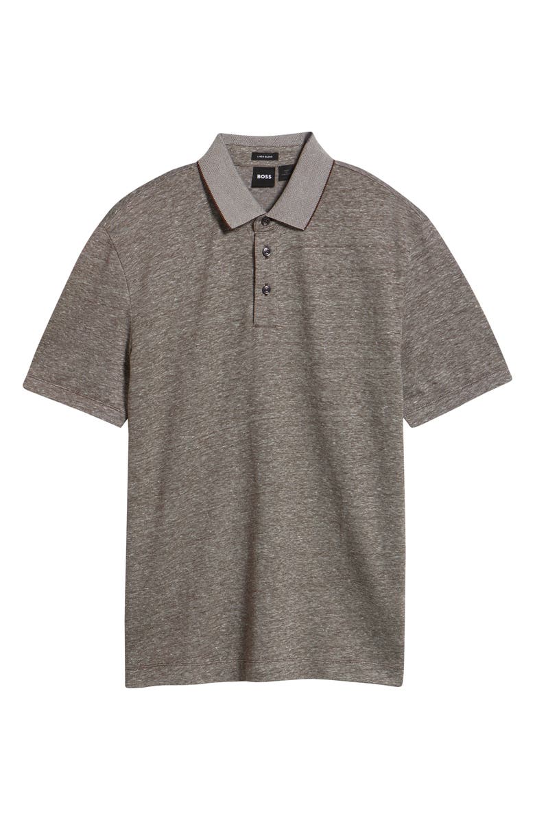 BOSS Press Cotton and Linen Polo, Alternate, color, 