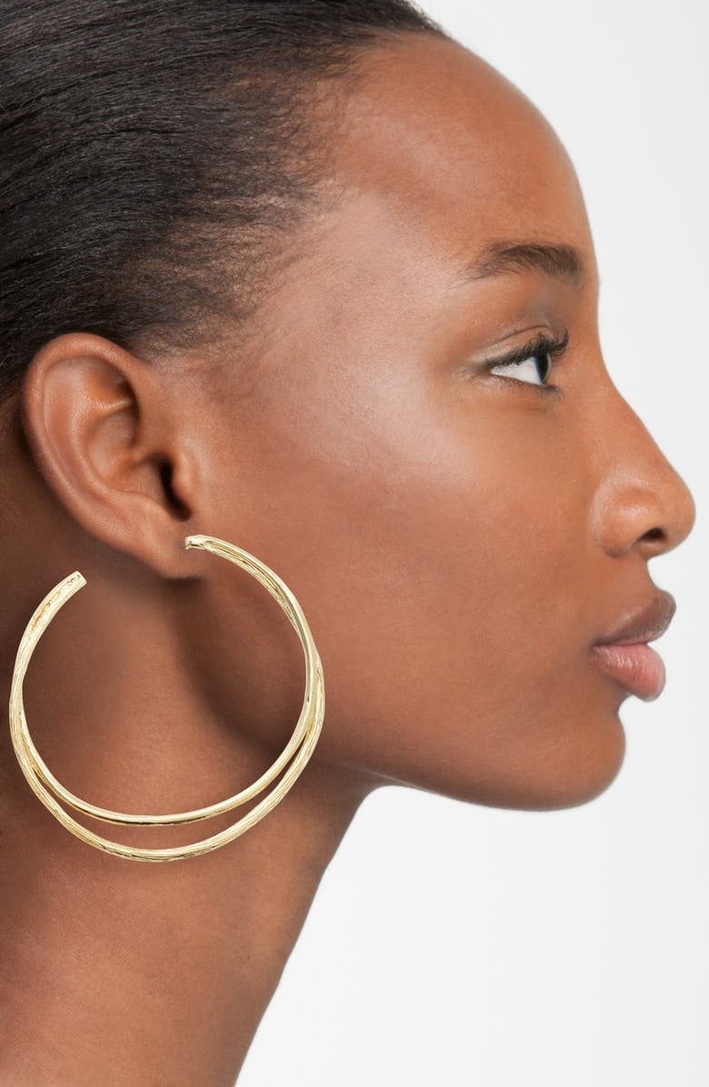 Karine Sultan Split Hoop Earrings, Alternate, color, 