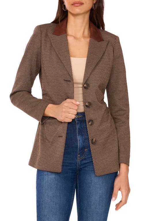 Vince Camuto Contrast Collar Jacket In Brown
