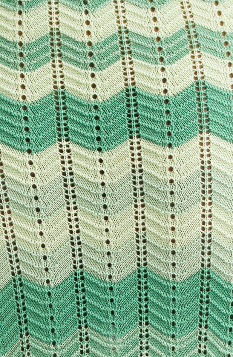 Ramy Brook Mylah Chevron Stripe Sleeveless Cotton Sweater Dress, Alternate, color, 