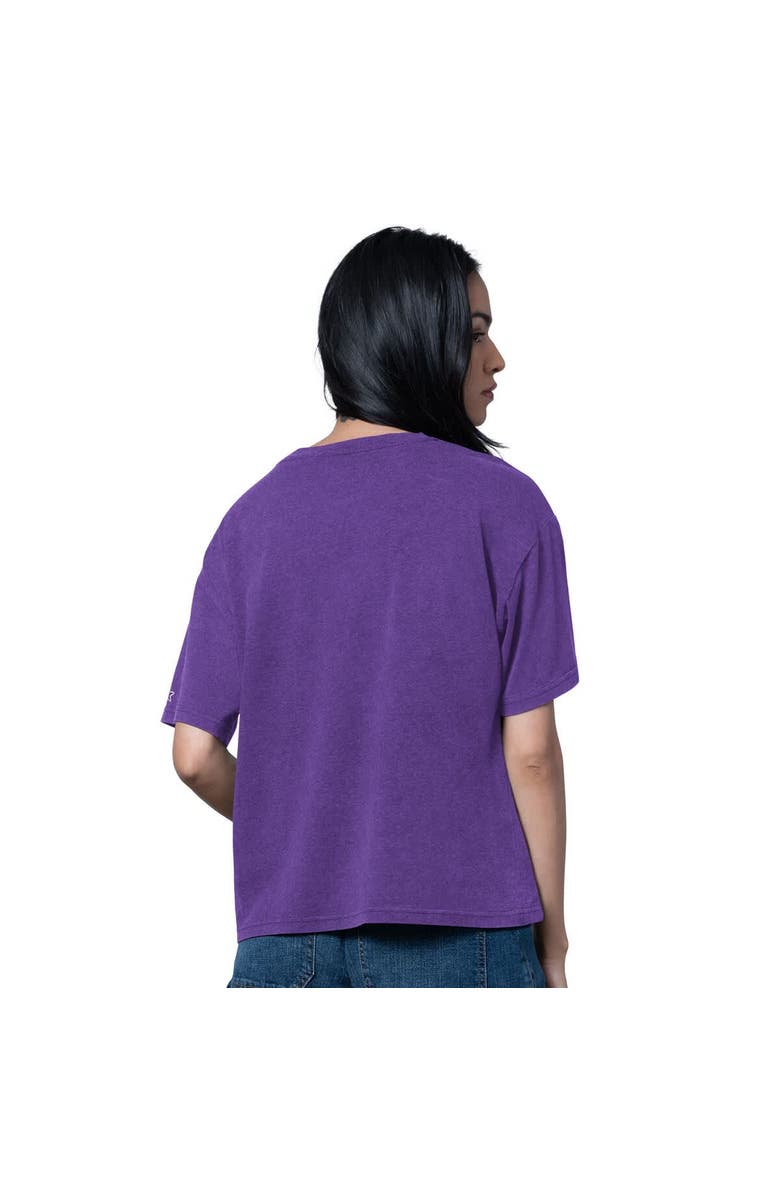 STARTER Women's Starter Heather Purple Minnesota Vikings Oversized Hall of Fame T-Shirt, Alternate, color, Heather Purple