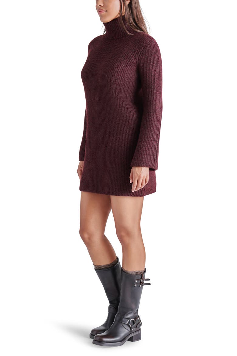 Abbie Long Sleeve Sweater Minidress, Alternate, color, FIG