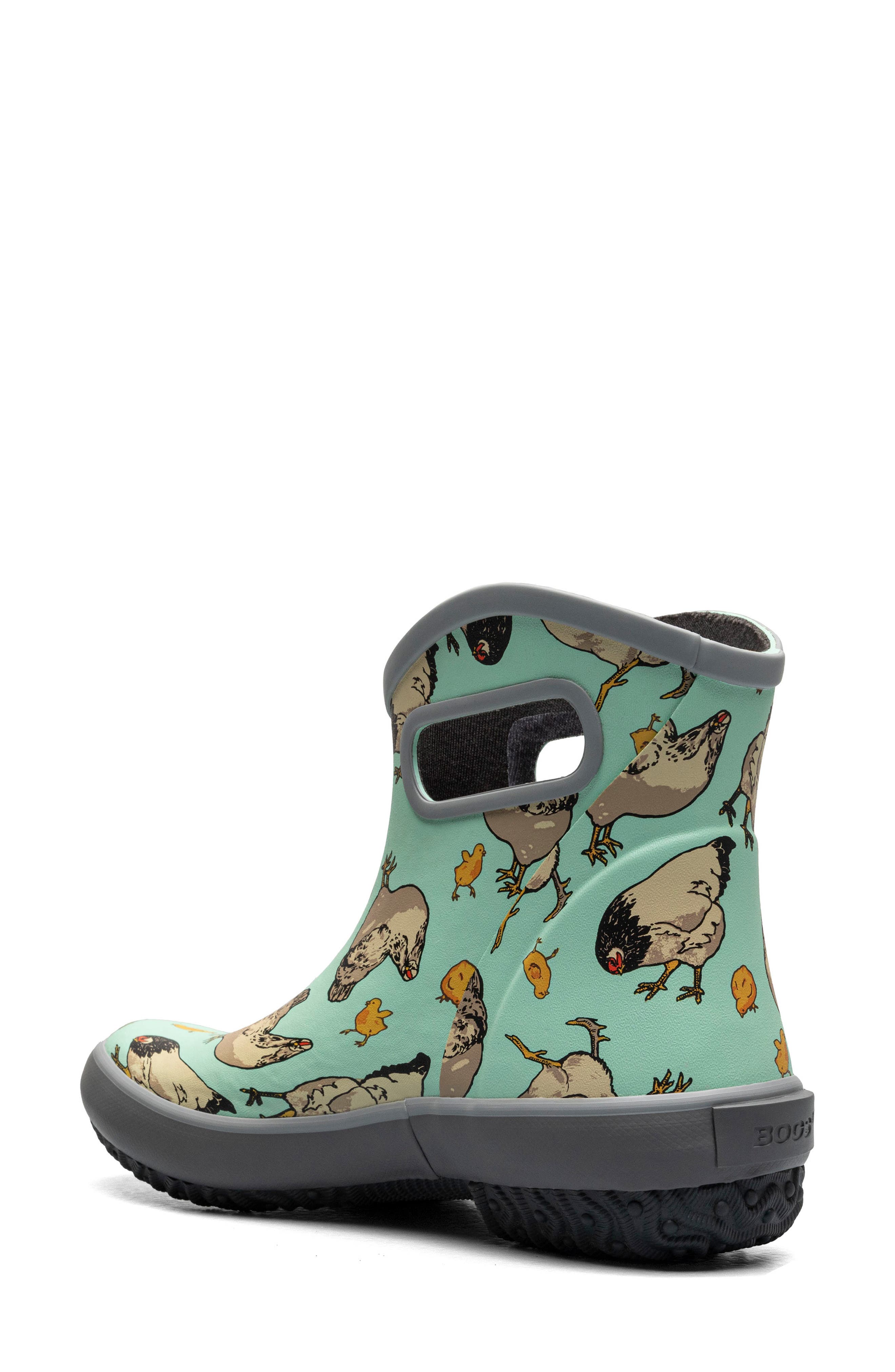 Patch Waterproof Rain Boot, Alternate, color, AQUA MULTI