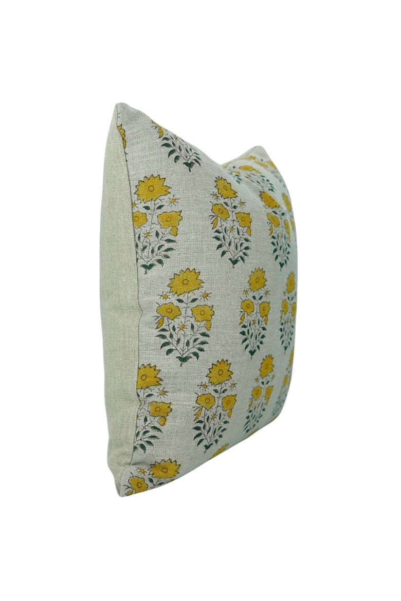 Mayra Handcrafted Mustard Block Desgin Cushion Cover, Alternate, color, Yellow