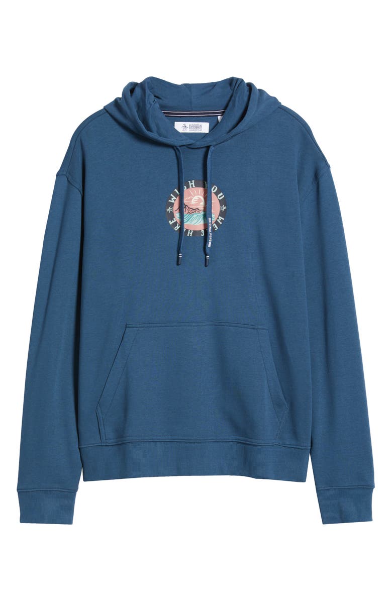 Original Penguin Wish You Were Here Organic Cotton Blend Hoodie, Alternate, color, 