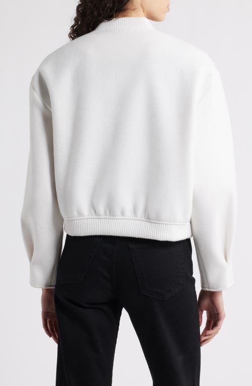 Bernardo Felt Crop Jacket In White