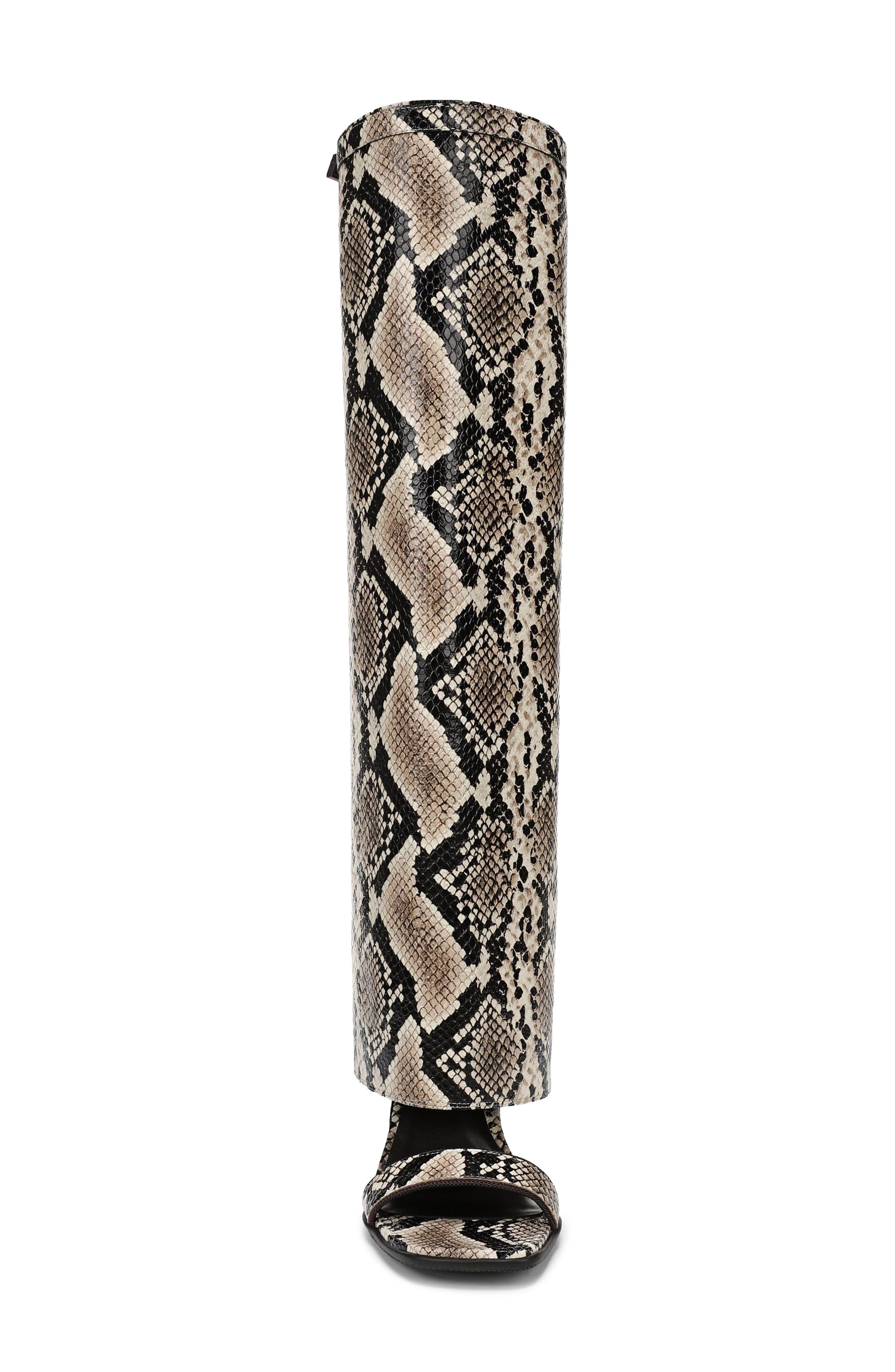 x June Ambrose Nova Shaft Sandal, Alternate, color, NATURAL/ BROWN MULTI