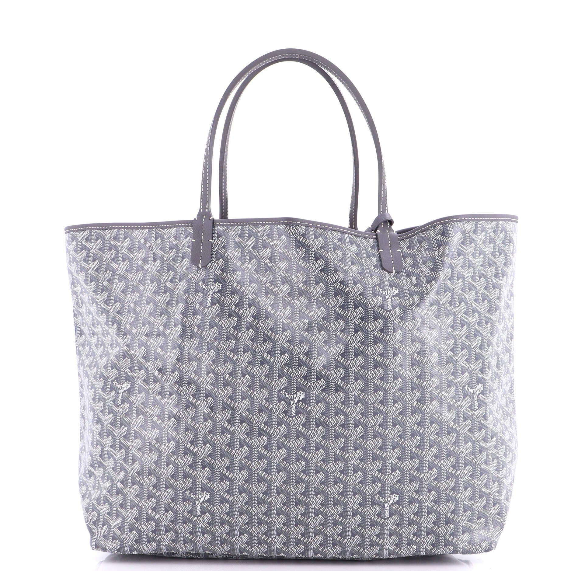 Pre-Owned Goyard Saint Louis Tote Coated Canvas GM, Main, color, Gray