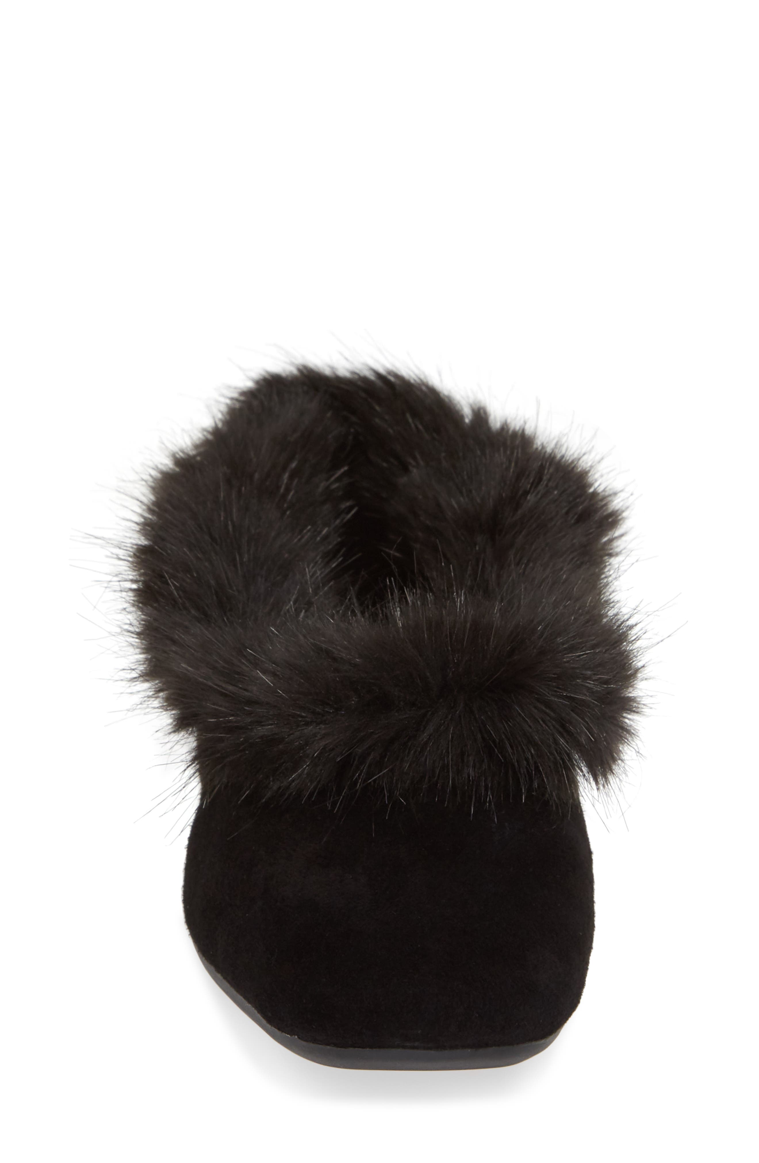 Taryn Rose Ryanne Water Resistant Faux Fur Flat, Alternate, color, 