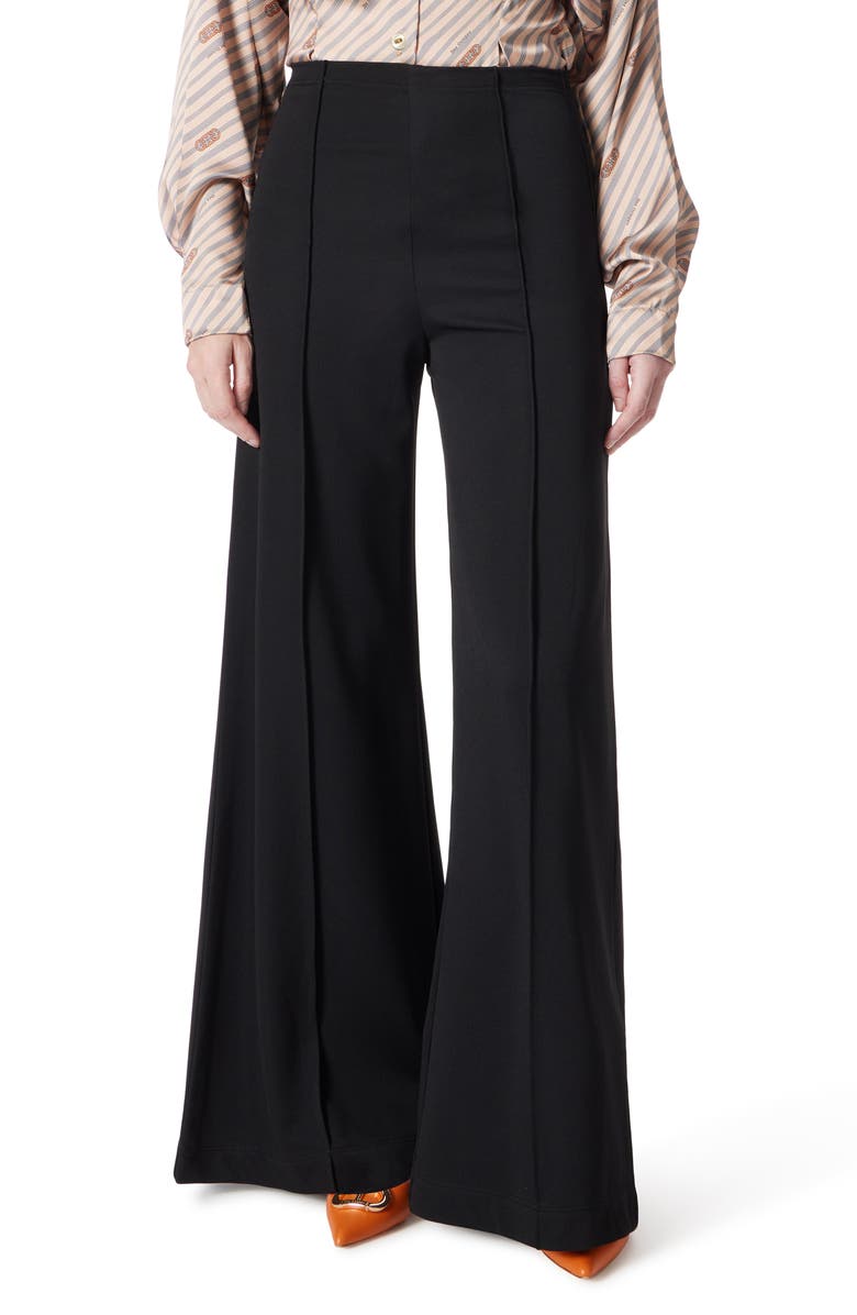 DO by Dee Ocleppo Smooth Stretch Twill Pull-On Wide Leg Pants, Main, color, Black