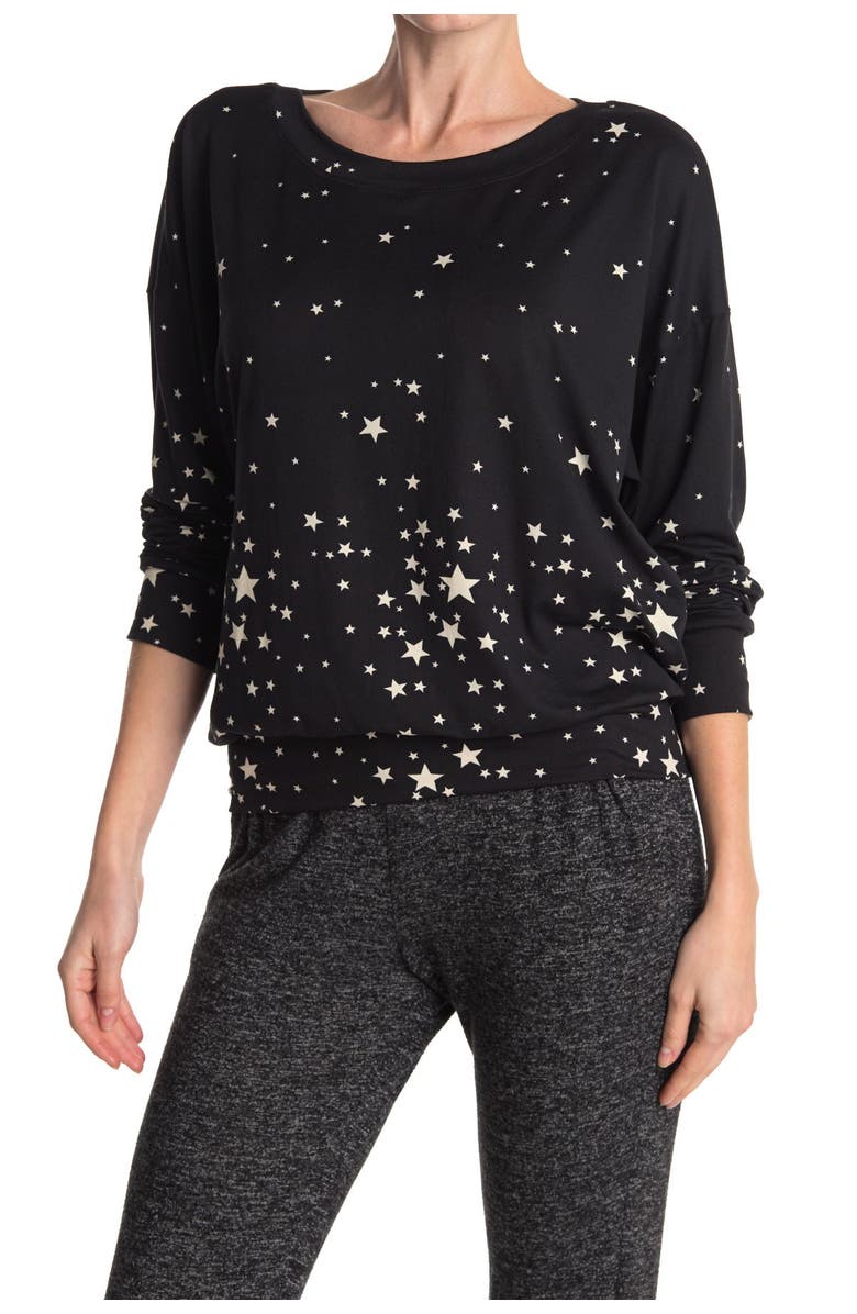 Socialite Long Sleeve Tie Dye Print Pullover Sweatshirt, Main, color, 