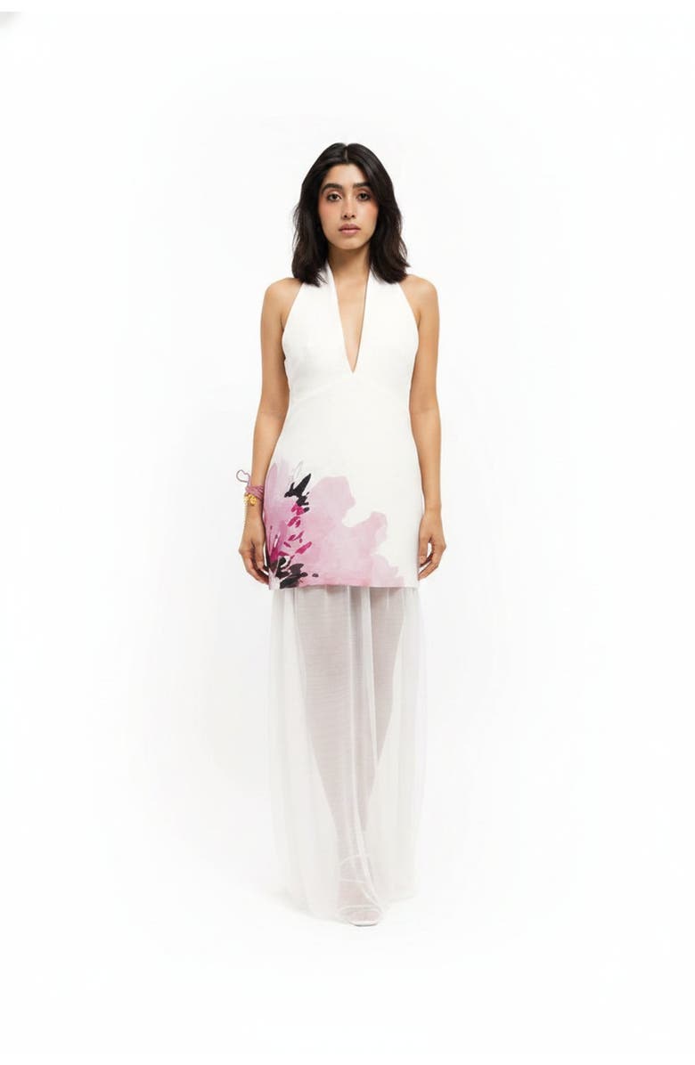 San Malo Lisa Halter Dress, Main, color, White