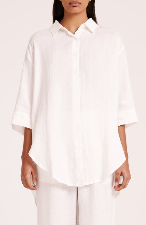 Lounge Linen Longline Shirt