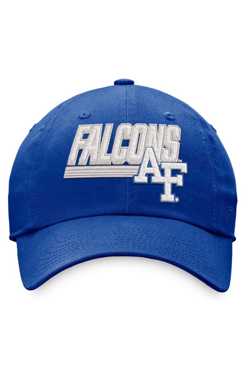 Men's Top of the World Royal Air Force Falcons Slice Adjustable Hat, Alternate, color, Royal