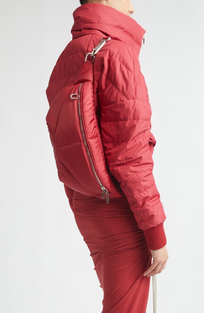 Moncler x Rick Owens Quilted Belt Bag, Alternate, color, 438-Red