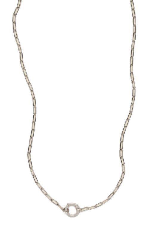 Made By Mary Jude Charm Necklace With Link Lock In Silver