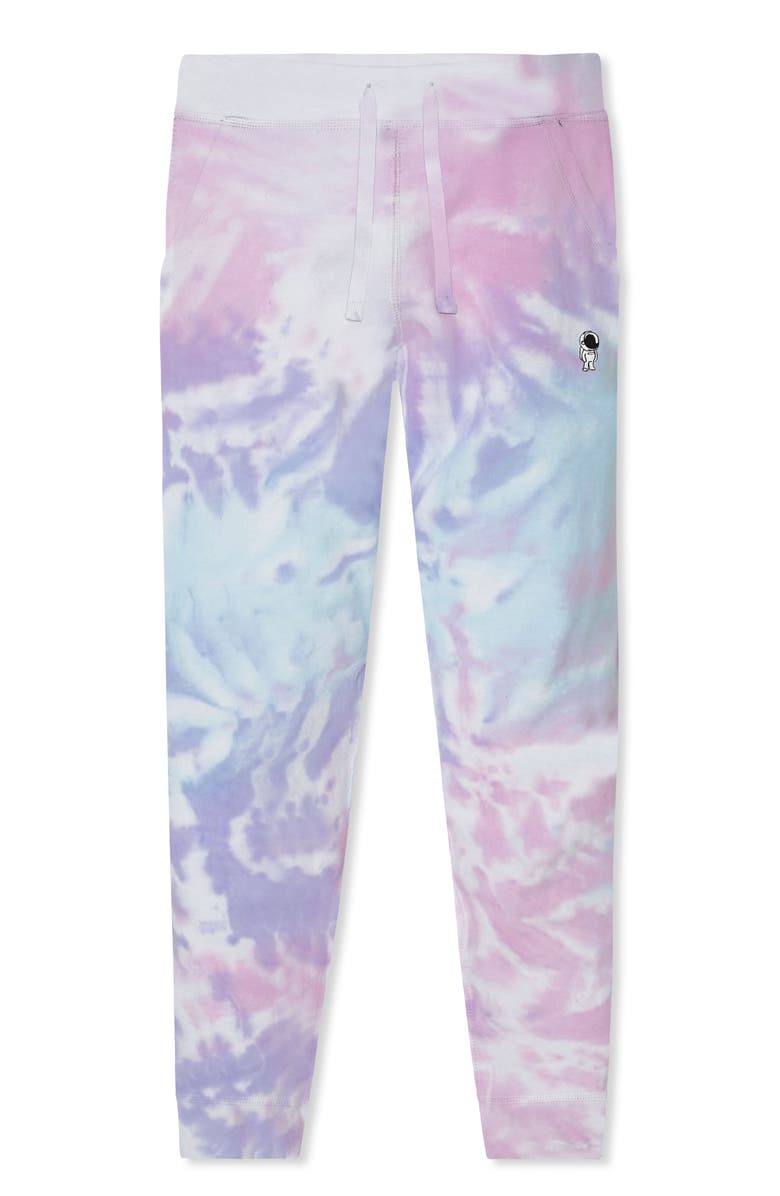 Dalix Astronaut Tie Dye Fleece Jogger Pant, Main, color, Cotton Candy