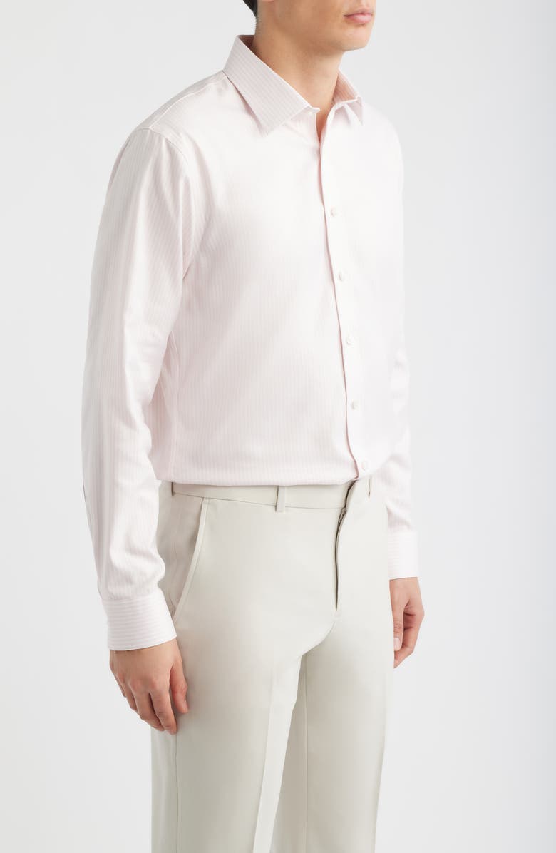 Nordstrom Premium Trim Fit Dress Shirt, Alternate, color, Pink Piave Stripe