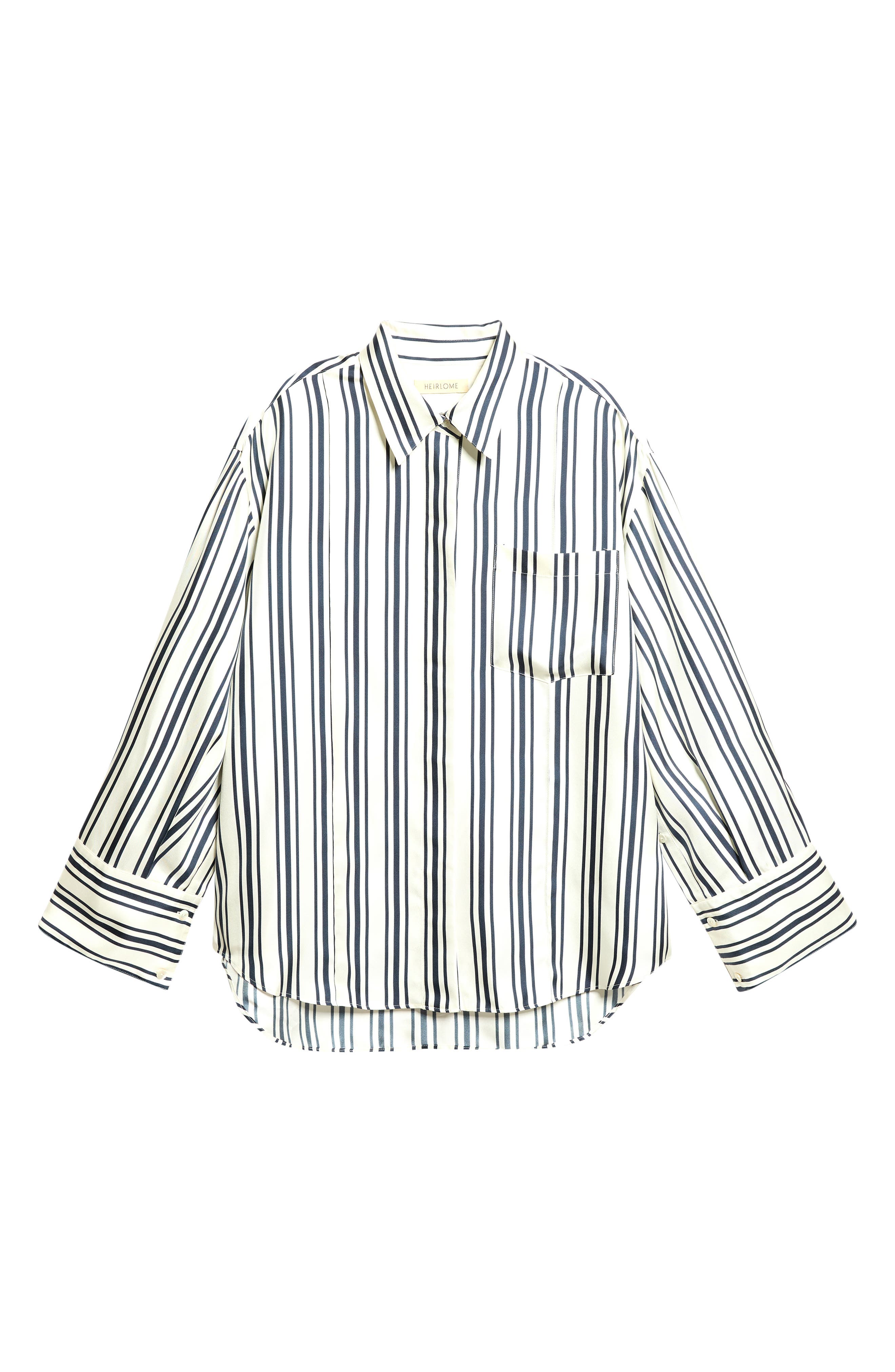 selected IVORY/ NAVY STRIPE