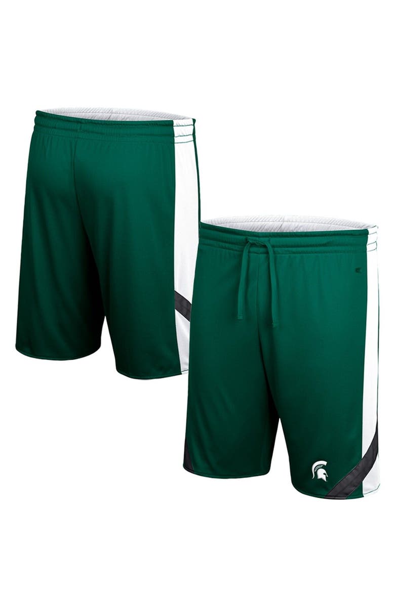 COLOSSEUM Men's Colosseum Green/White Michigan State Spartans Am I Wrong Reversible Shorts, Alternate, color, 
