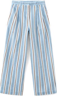 MANGO Stripe Wide Leg Pants