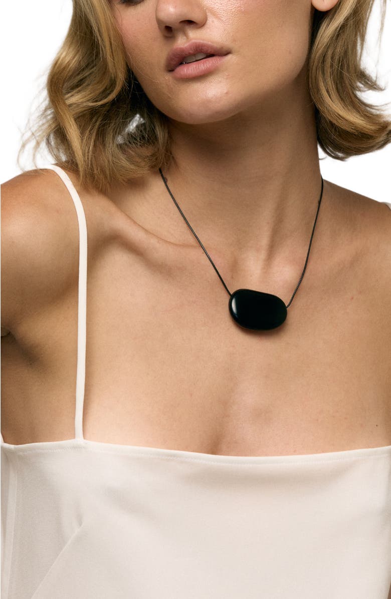 HEAVEN MAYHEM Julia Necklace, Alternate, color, Black/Black